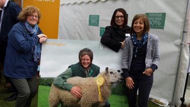 Royal Highland Show 2015 - Inksters - Crofting Law - Registers of Scotland staff and Inky the Sheep